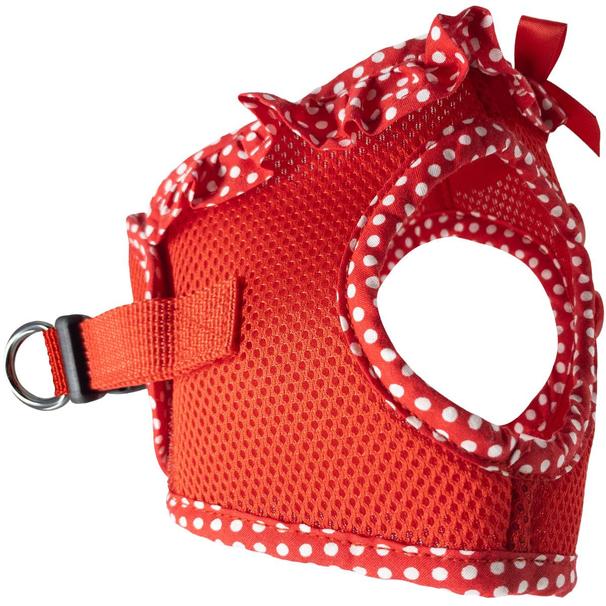 American River Choke Free Dog Harness Polka Dot Collection - Red Polka Dot
