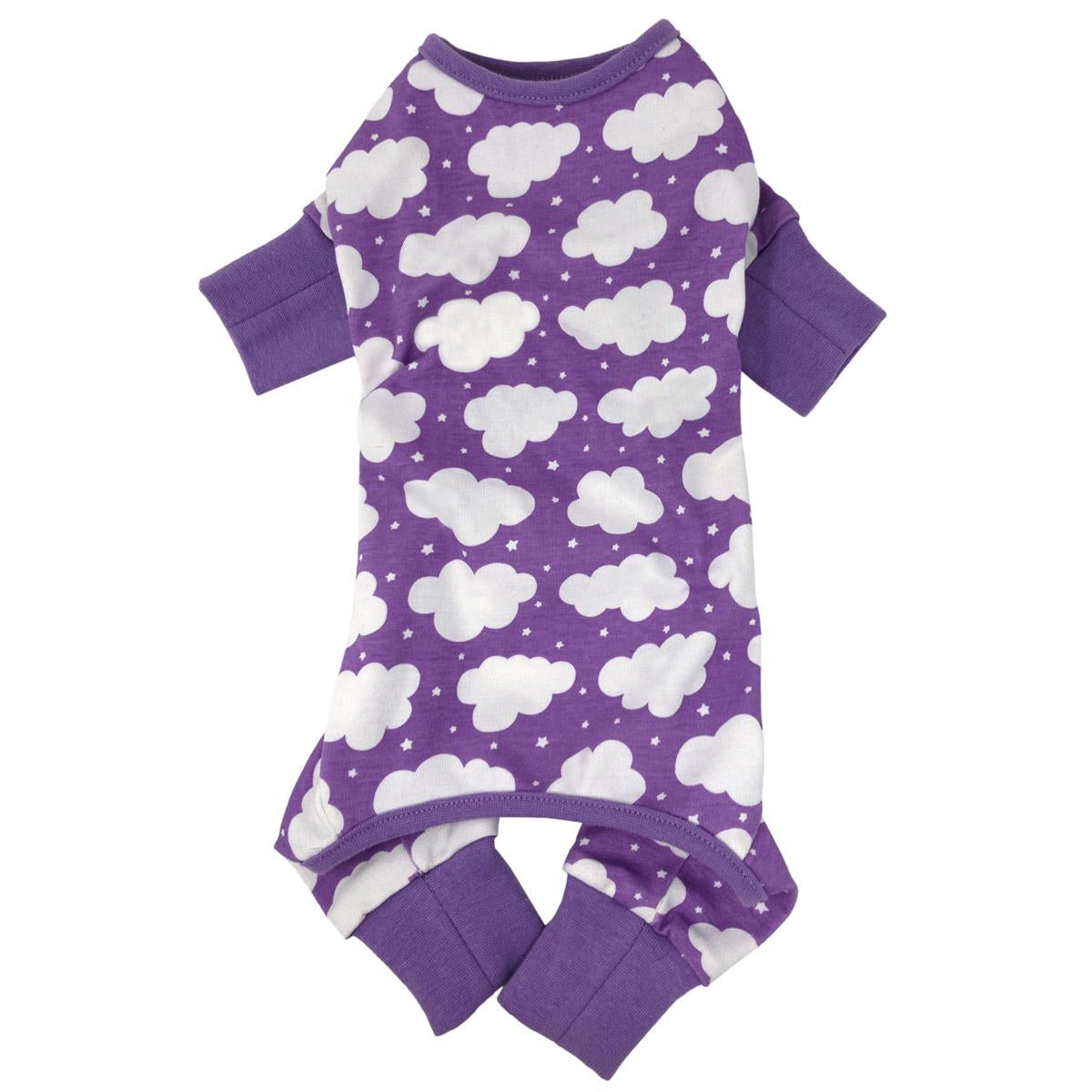 CuddlePup Dog Pajamas - Fluffy Clouds - Purple