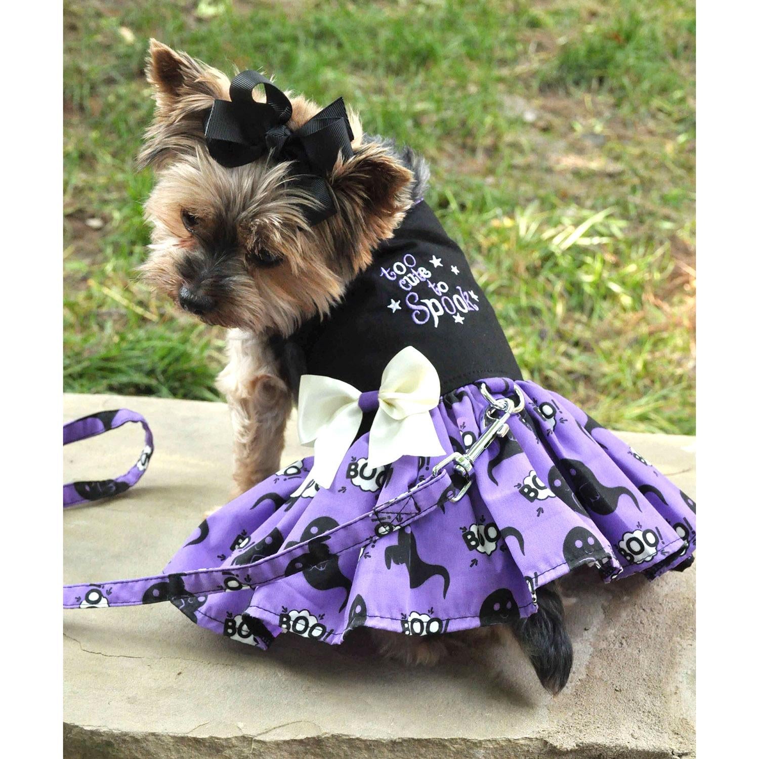 Halloween Dog Harness Dress - Too Cute to Spook
