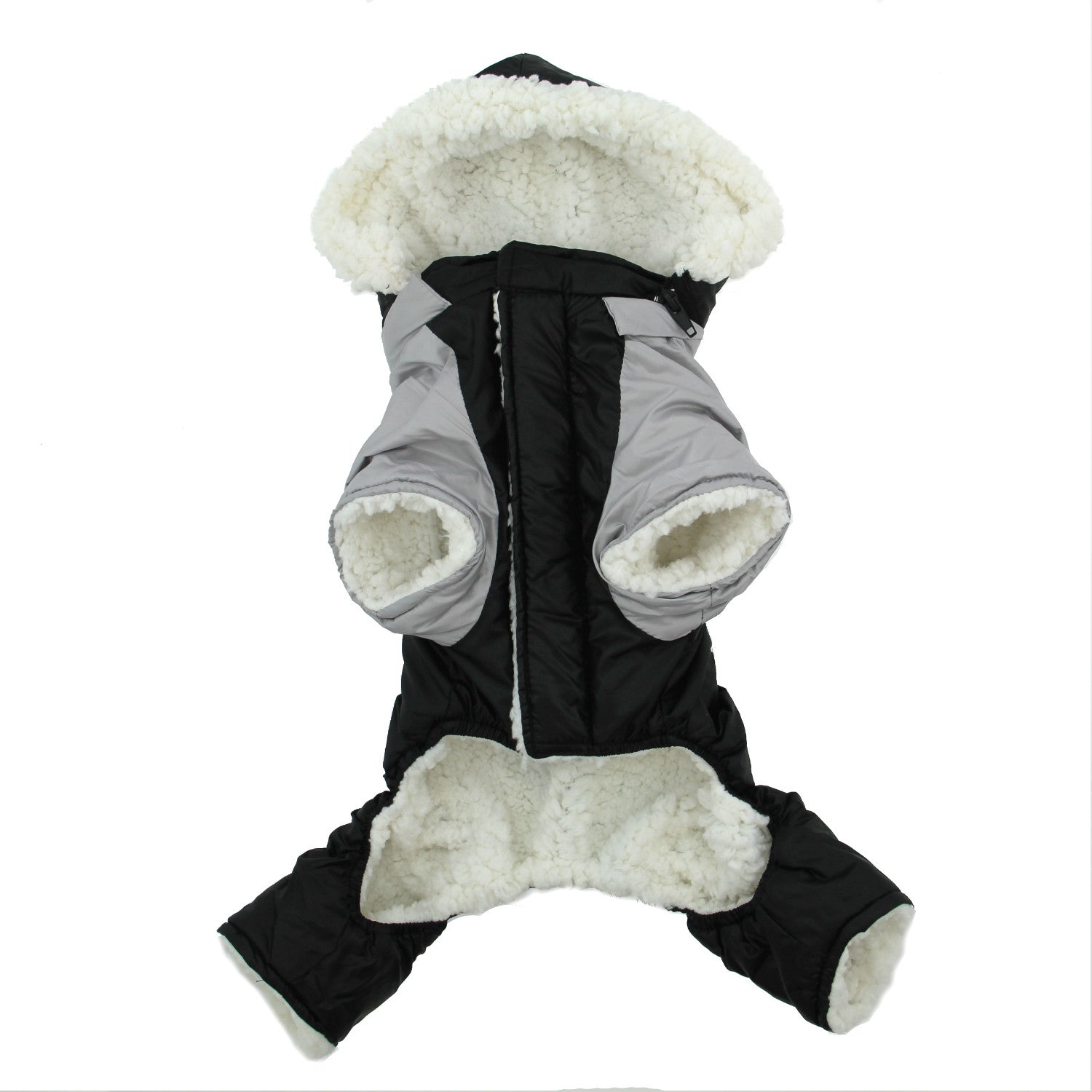 Ruffin It Dog Snowsuit Harness - Black and Gray