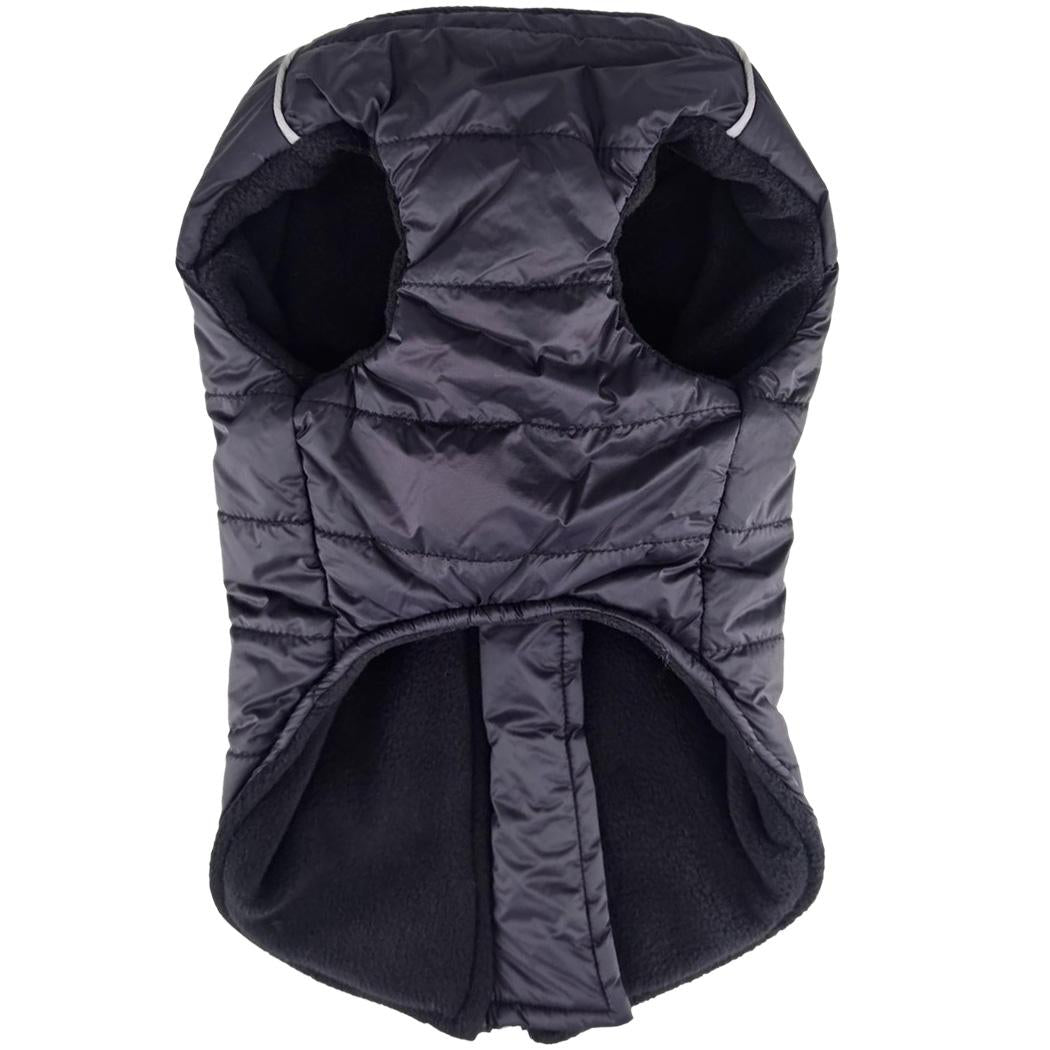 Zip-up Dog Puffer Vest - Black
