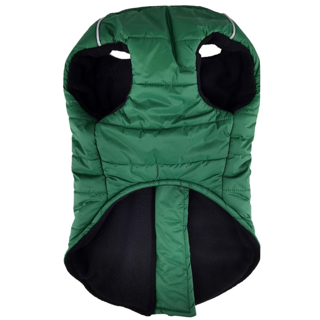 Zip-up Dog Puffer Vest - Dark Green