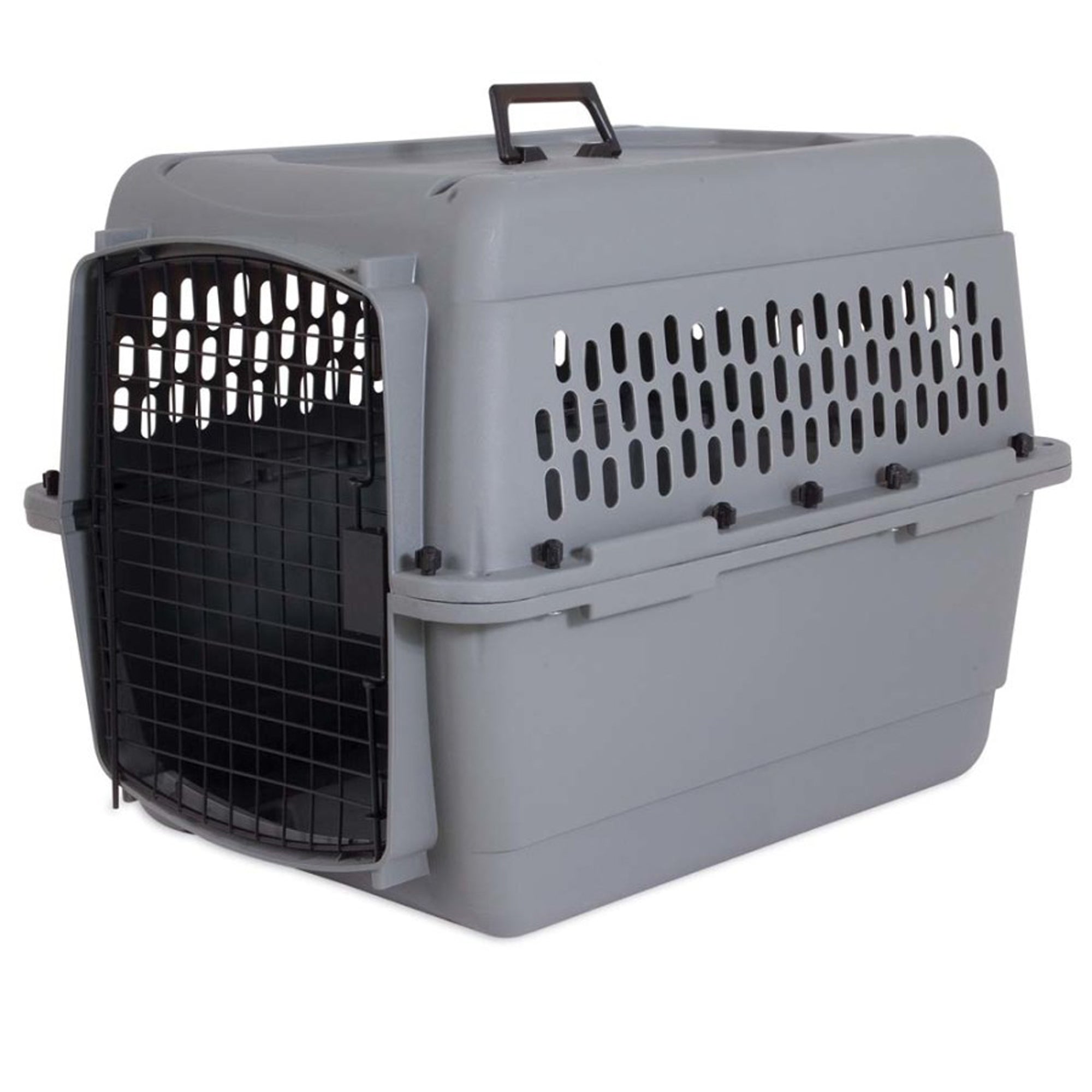 Aspen Traditional Dog Kennel Hard-Sided, Gray, 28-Inch