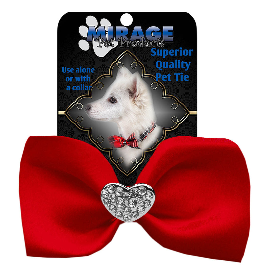 Crystal Heart Widget Pet Bow Tie