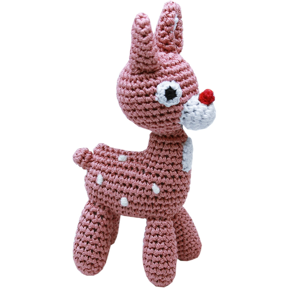 Knit Knacks Rudy The Reindeer Organic Cotton Small Dog Toy