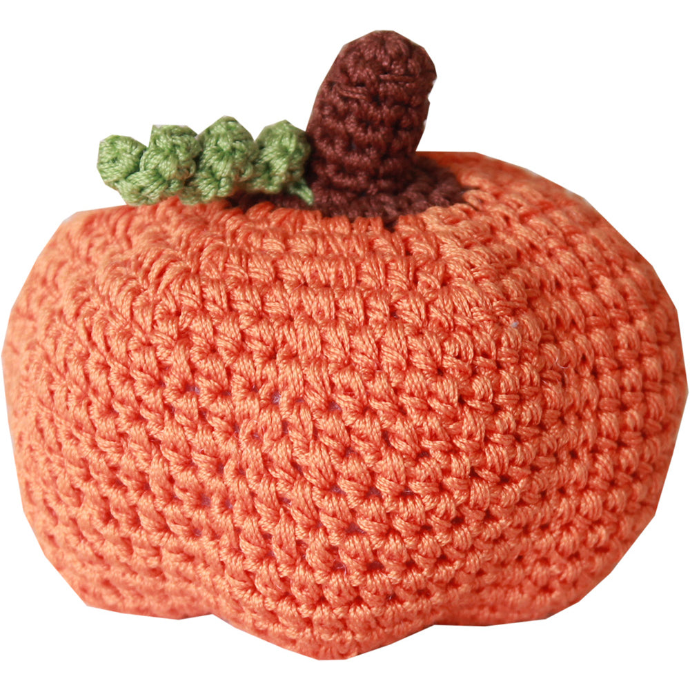 Knit Knacks Fall Pumpkin Organic Cotton Small Dog Toy
