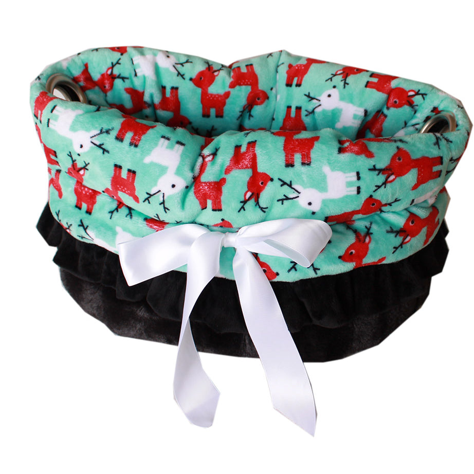 Reindeer Folly Reversible Snuggle Bugs Pet Bed, Bag, and Car Seat All-in-One