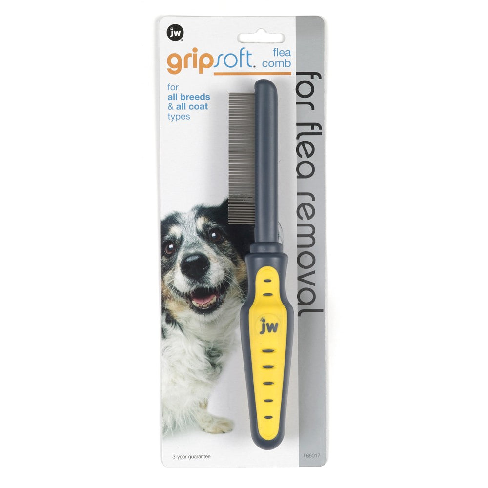 JW Pet GripSoft Dog Flea Comb One Size
