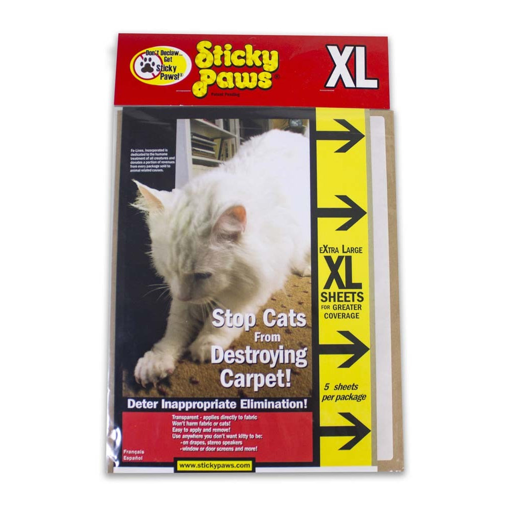 Sticky Paws Carpet Sheets 5-Pack, Extra-Large