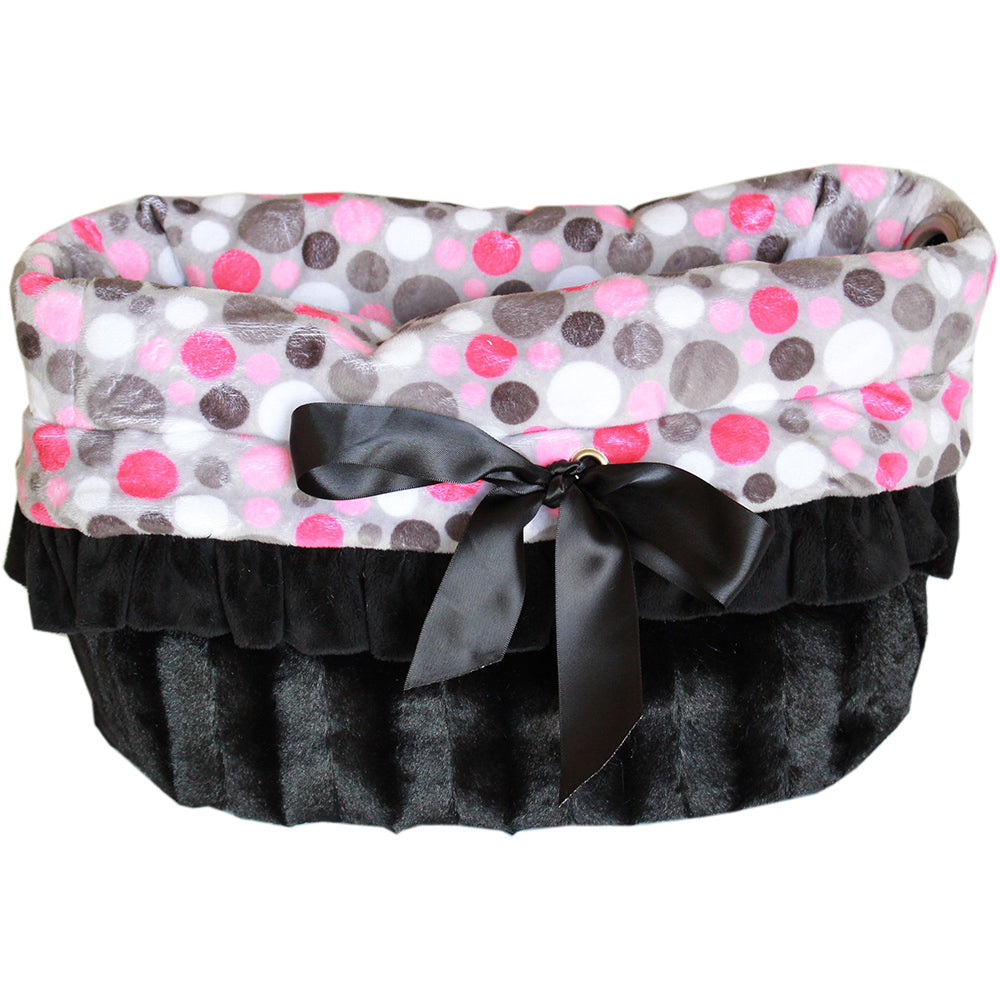 Party Dots Reversible Snuggle Bugs Pet Bed, Bag, and Car Seat All-in-One
