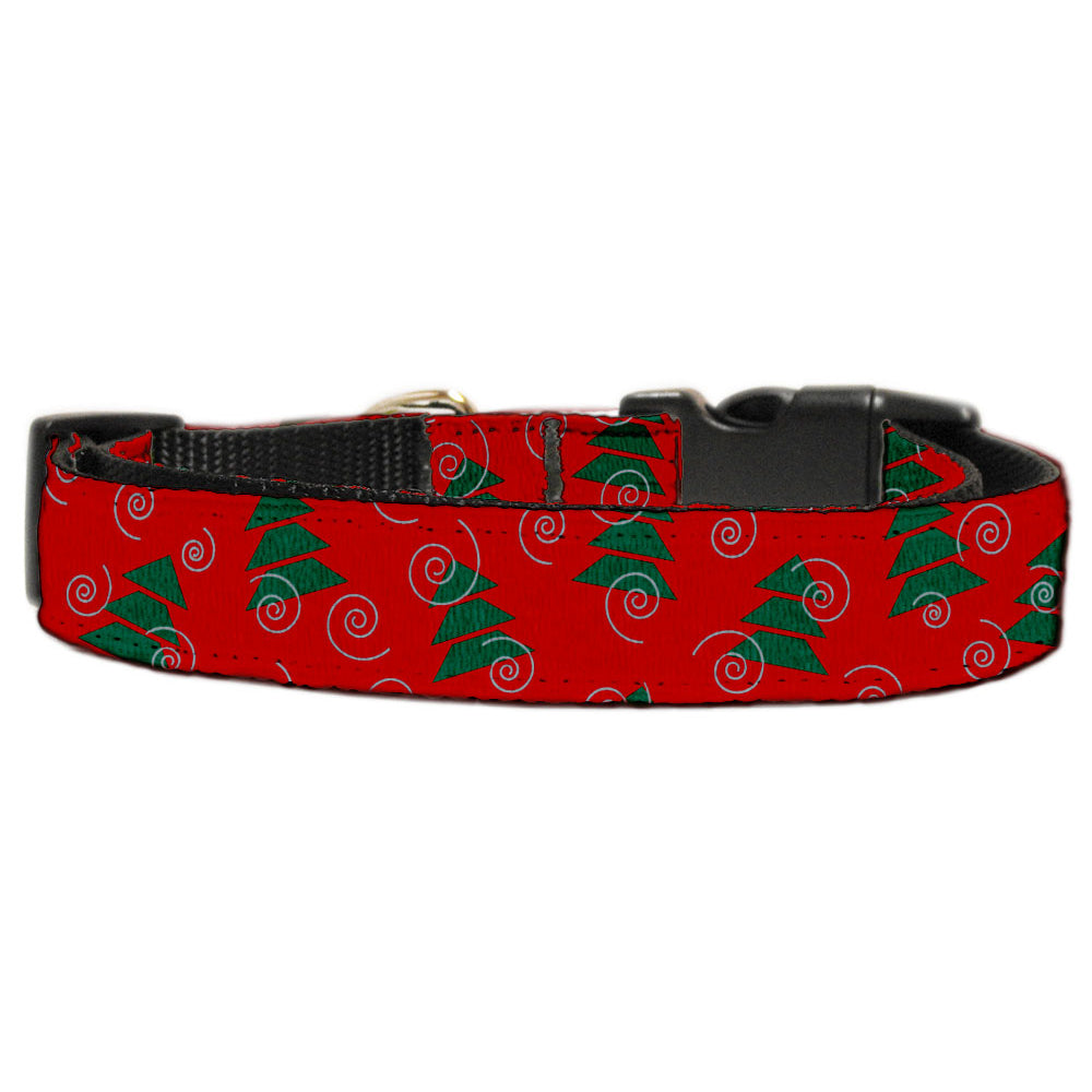 Christmas Trees Nylon Ribbon Dog Collar