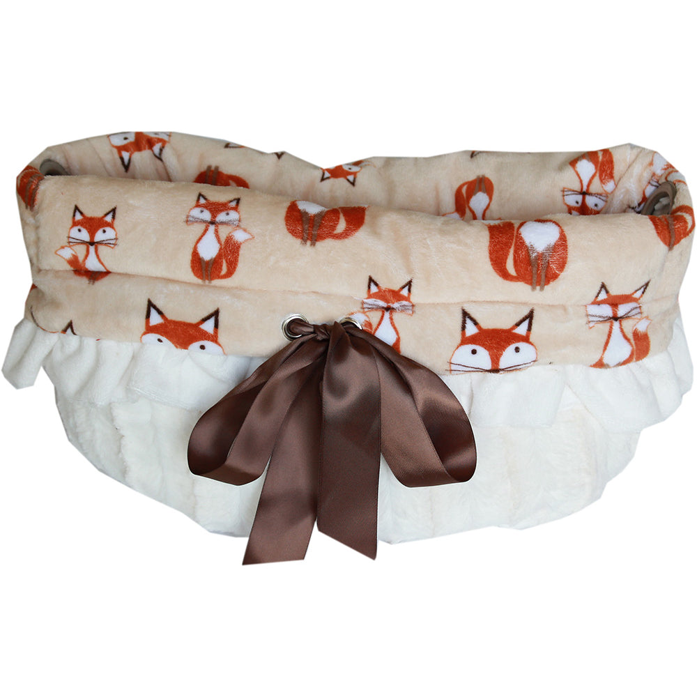 Foxy Reversible Snuggle Bugs Pet Bed, Bag, and Car Seat All-in-One