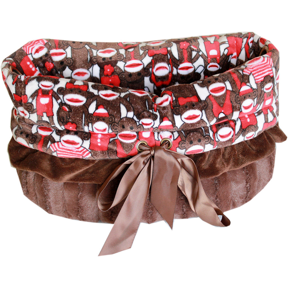 Funky Monkey Reversible Snuggle Bugs Pet Bed, Bag, and Car Seat All-in-One