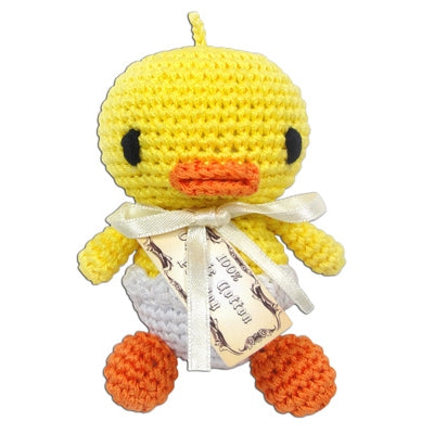 Knit Knacks Hatch The Baby Duck Organic Cotton Small Dog Toy