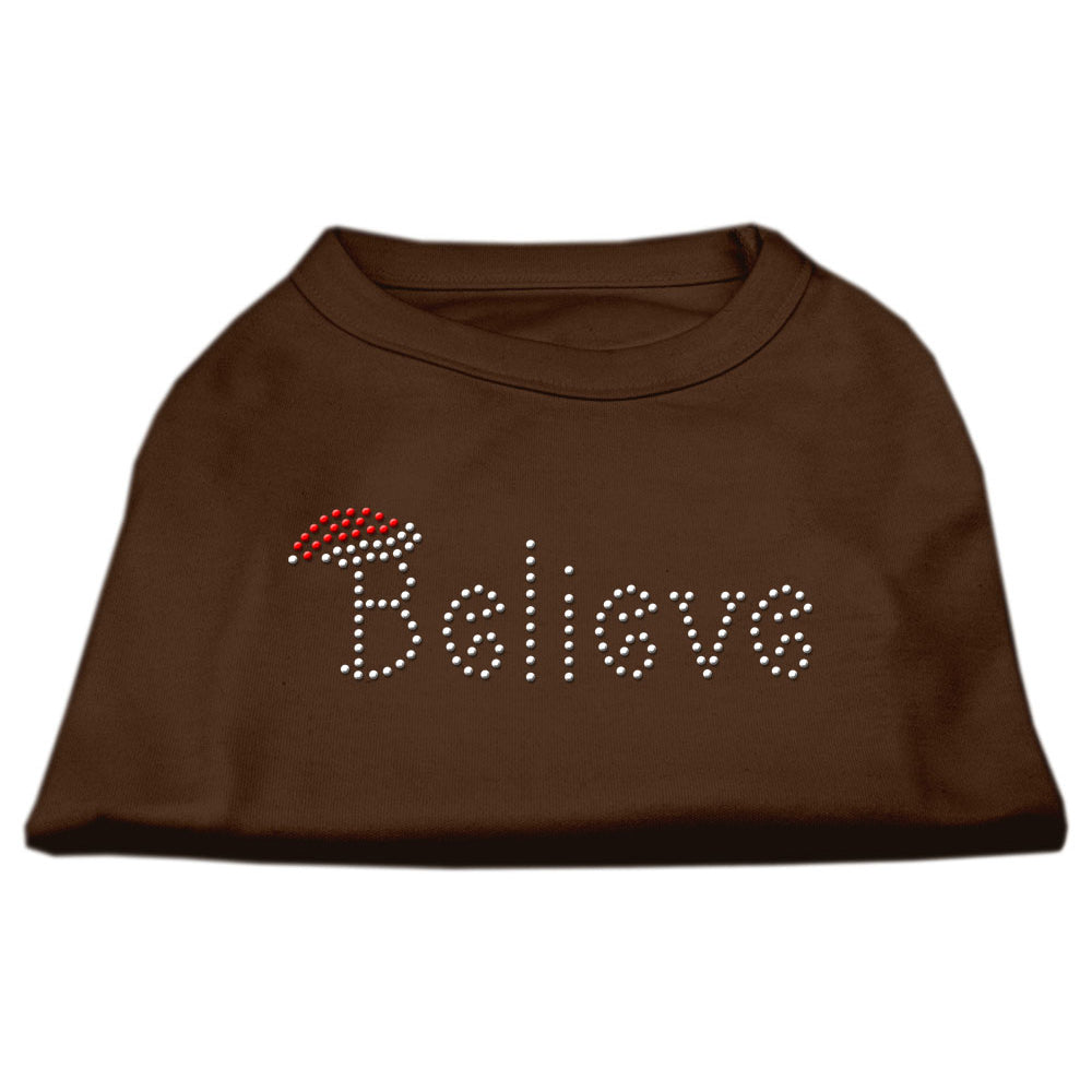 Believe Rhinestone Shirts for Cats and Dogs