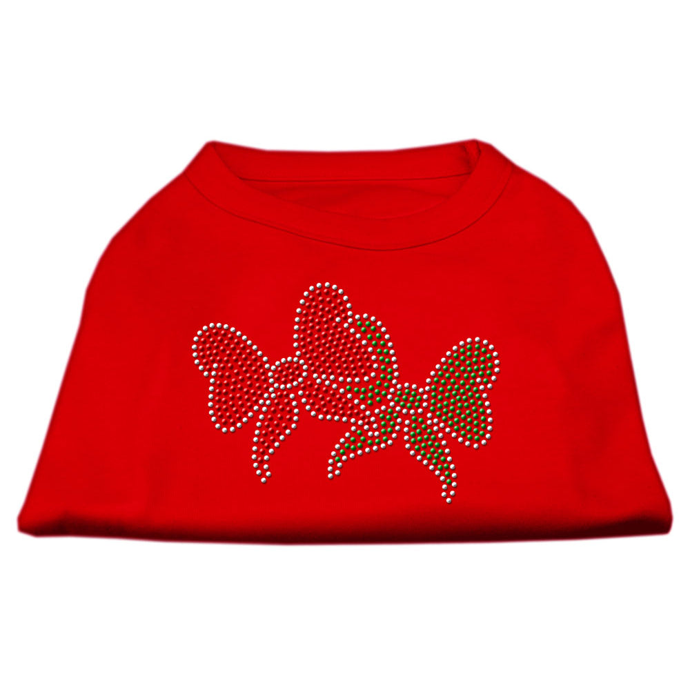 Christmas Bows Rhinestone Shirts for Cats and Dogs