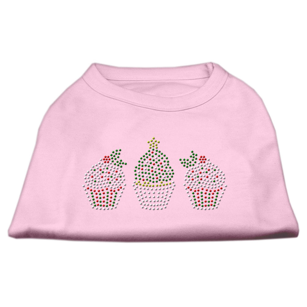 Christmas Cupcakes Rhinestone Shirts for Cats and Dogs