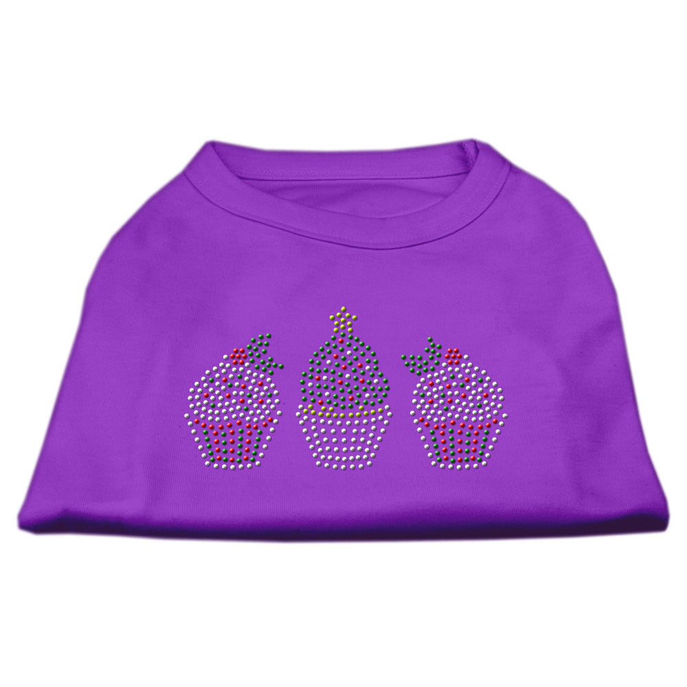 Christmas Cupcakes Rhinestone Shirts for Cats and Dogs