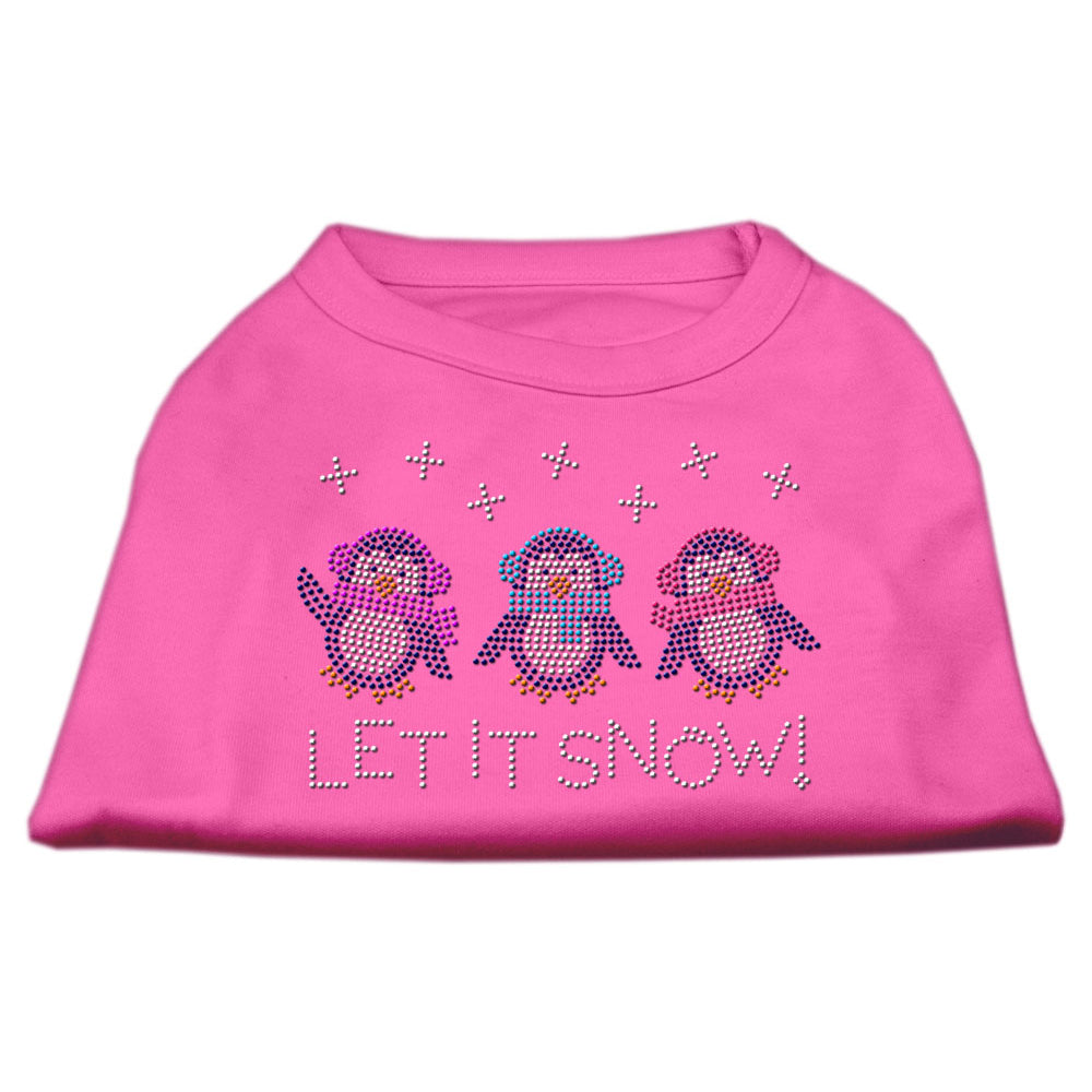 Let It Snow Penguins Rhinestone Shirts for Cats and Dogs