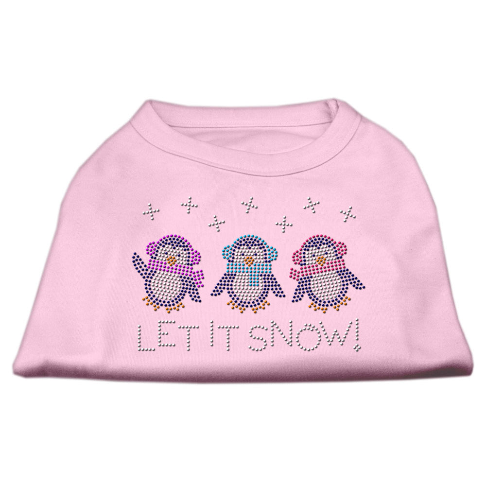 Let It Snow Penguins Rhinestone Shirts for Cats and Dogs