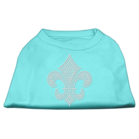 Silver Fleur De Lis Rhinestone Shirts for Cats and Dogs