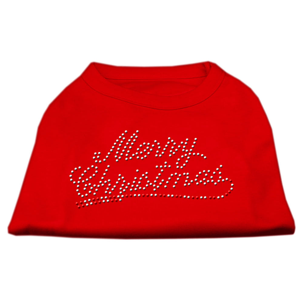 Merry Christmas Rhinestone Shirts for Cats and Dogs