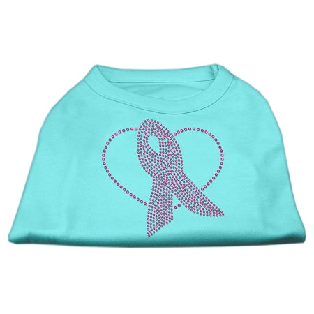 Pink Ribbon Rhinestone Shirts for Cats and Dogs