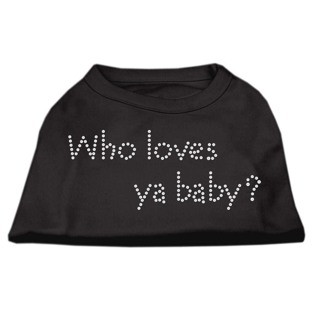 Who Loves Ya Baby Rhinestone Shirts for Cats and Dogs