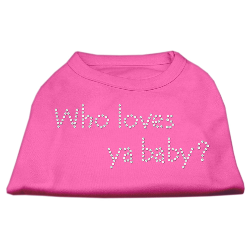 Who Loves Ya Baby Rhinestone Shirts for Cats and Dogs