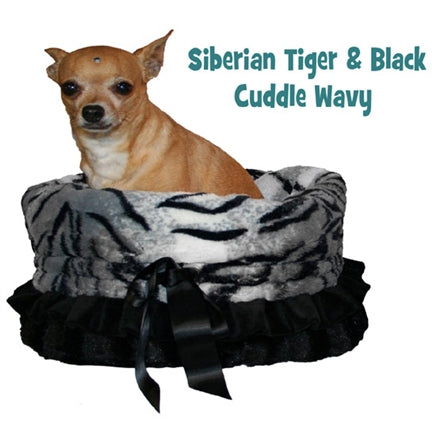 Animal Print Reversible Snuggle Bugs Pet Bed, Bag, and Car Seat All-in-One