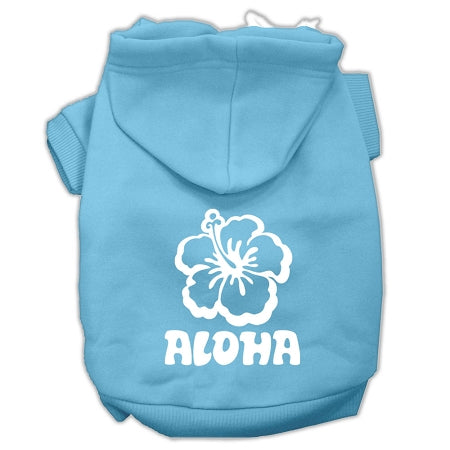 Aloha Flower Screen Print Hoodies for Cats and Dogs