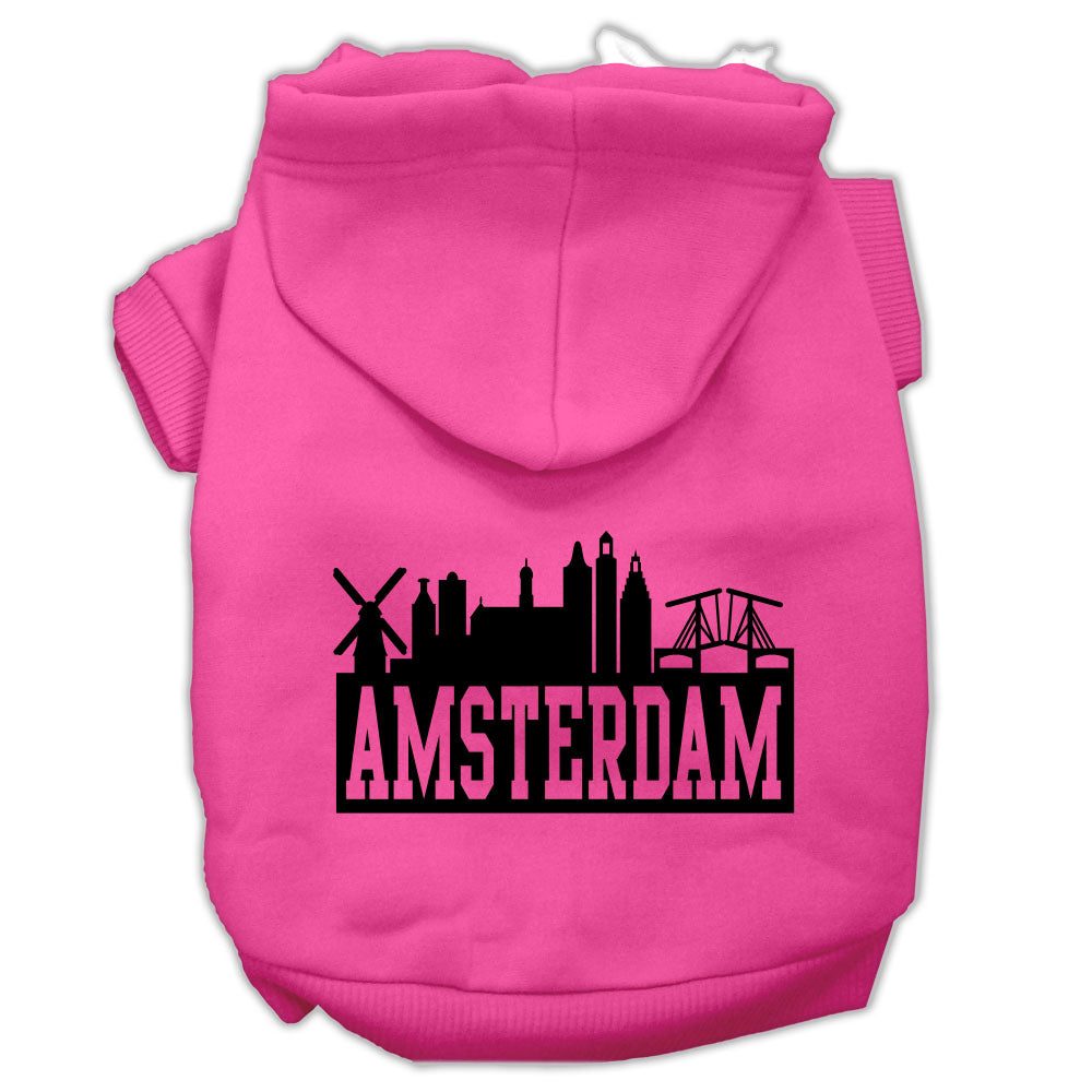 Amsterdam Skyline Screen Print Hoodies for Cats and Dogs