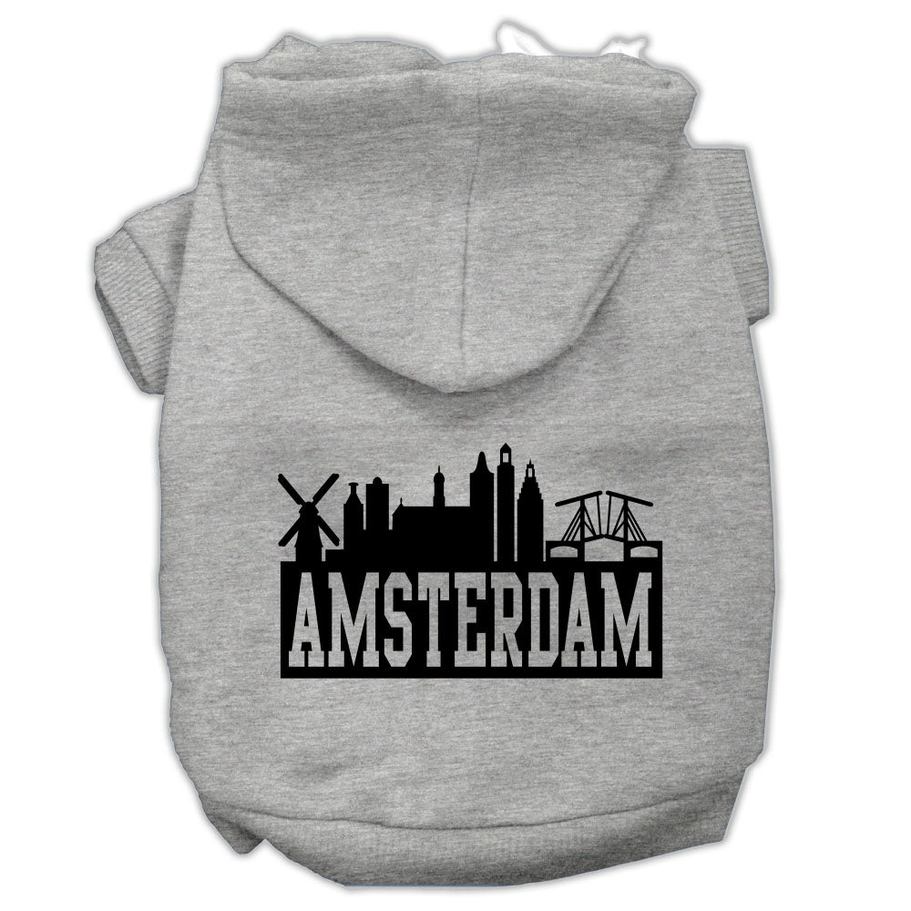 Amsterdam Skyline Screen Print Hoodies for Cats and Dogs