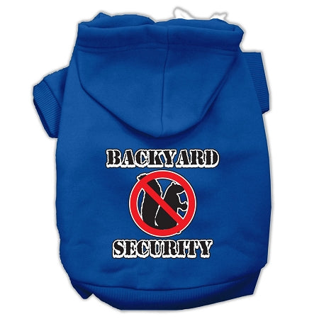 Backyard Security Screen Print Hoodies for Dogs