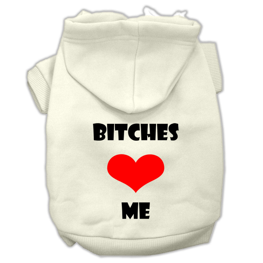 Bitches Love Me Screen Print Hoodies for Cats and Dogs