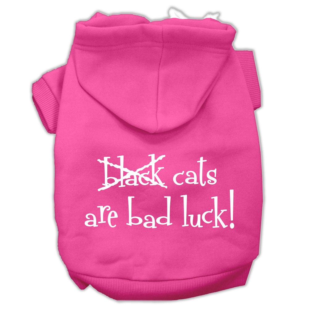 Black Cats Are Bad Luck Screen Print Hoodies for Dogs