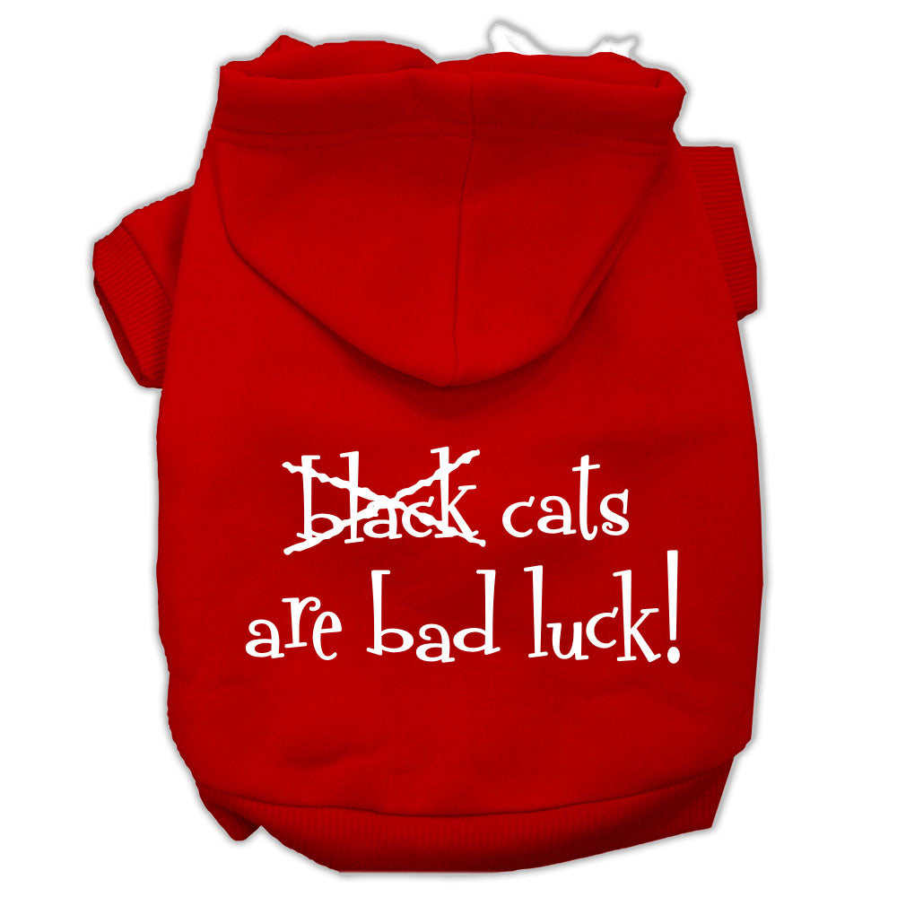 Black Cats Are Bad Luck Screen Print Hoodies for Dogs