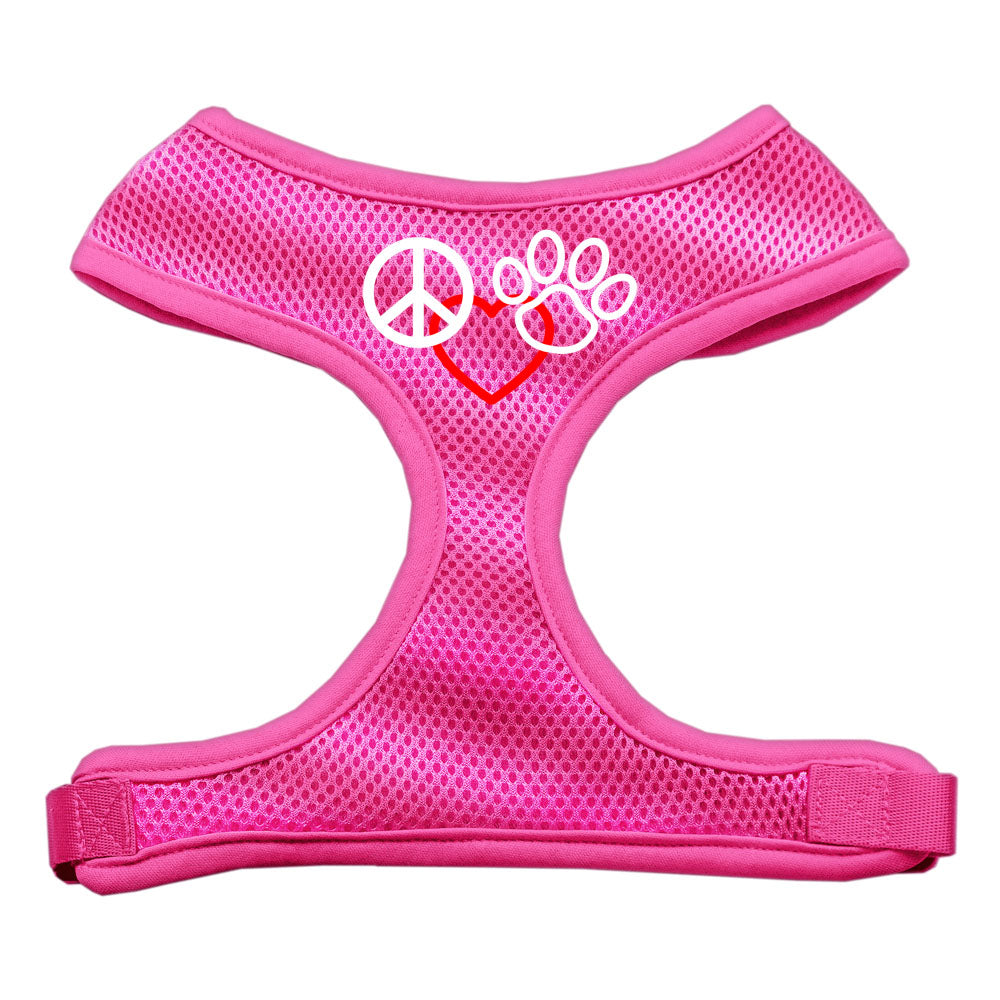 Peace, Love, Paw Design Soft Mesh Cat and Dog Harness