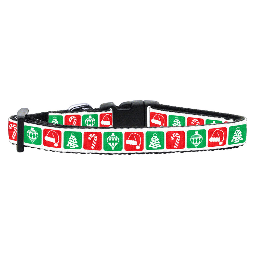 Timeless Christmas Nylon Ribbon Dog Collar